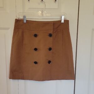 LOFT Tan Pencil Mini Skirt for Work